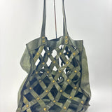 Studded Crossbody Shoulder Bag Green - Big Bag NY