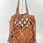Studded Crossbody Shoulder Bag Orange - Big Bag NY