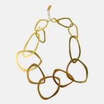 Super Large Flat Chain Link Necklace Gold  - Big Bag NY