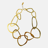 Super Large Flat Chain Link Necklace Gold  - Big Bag NY