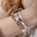 Tanis Bracelet Clear Golden Shadow - Big Bag NY