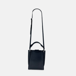 Top Handle Tote Mini Leather Phone Bag Black - Big Bag NY