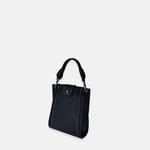Top Handle Tote Mini Leather Phone Bag Black - Big Bag NY