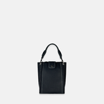 Top Handle Tote Mini Leather Phone Bag Black - Big Bag NY