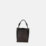 Top Handle Tote Mini Leather Phone Bag Dark Brown- Big Bag NY