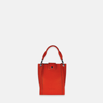 Top Handle Tote Mini Leather Phone Bag Orange - Big Bag NY
