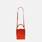 Top Handle Tote Mini Leather Phone Bag Orange- Big Bag NY