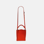 Top Handle Tote Mini Leather Phone Bag Orange- Big Bag NY
