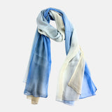 Ombre Silk Scarf Blue Beige