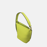 Olivia Asymmetric Leather Handbag in Lime