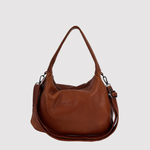 Rossi Pebbled Leather Hobo - Cognac - Big Bag NY