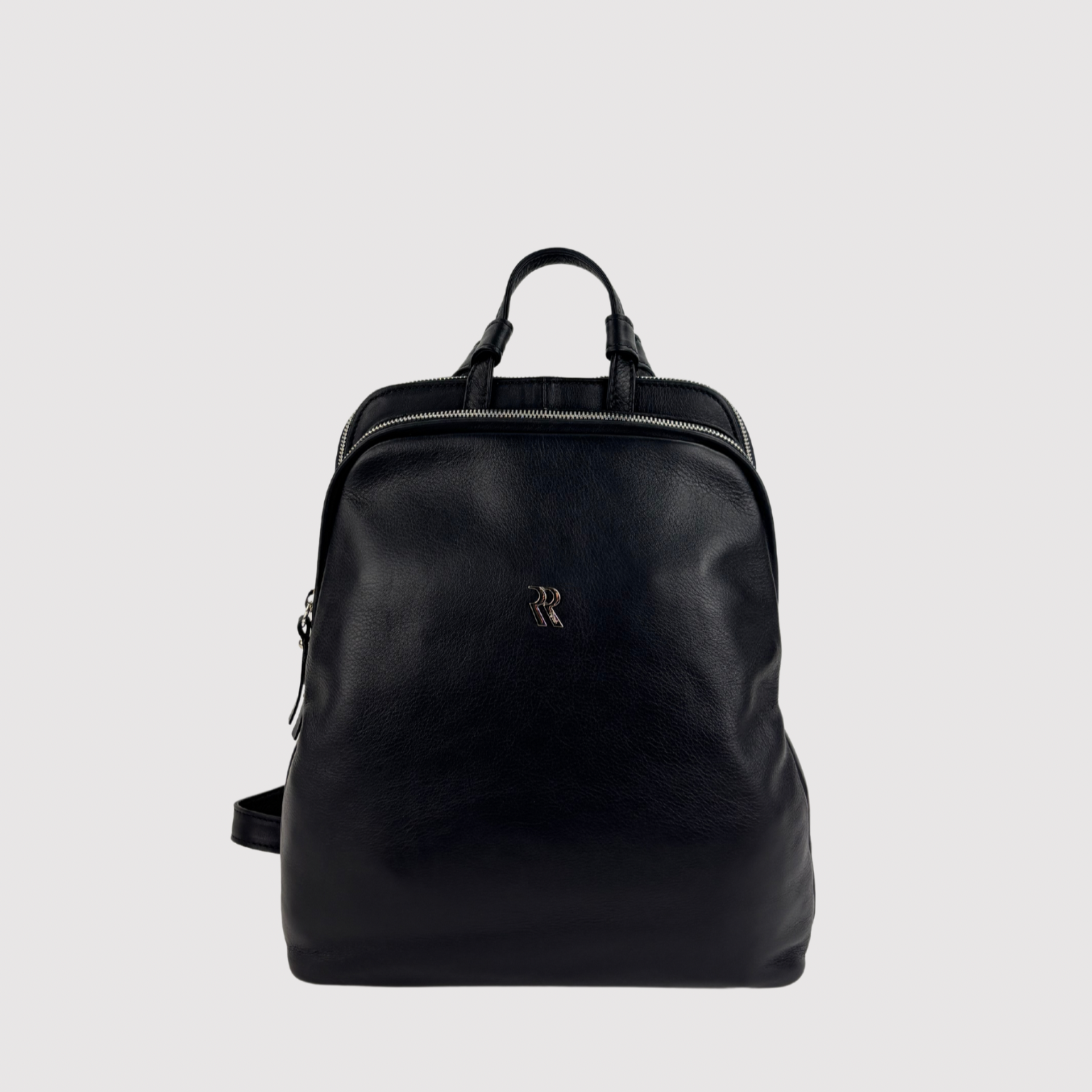 Double Zip Leather Backpack – Big Bag
