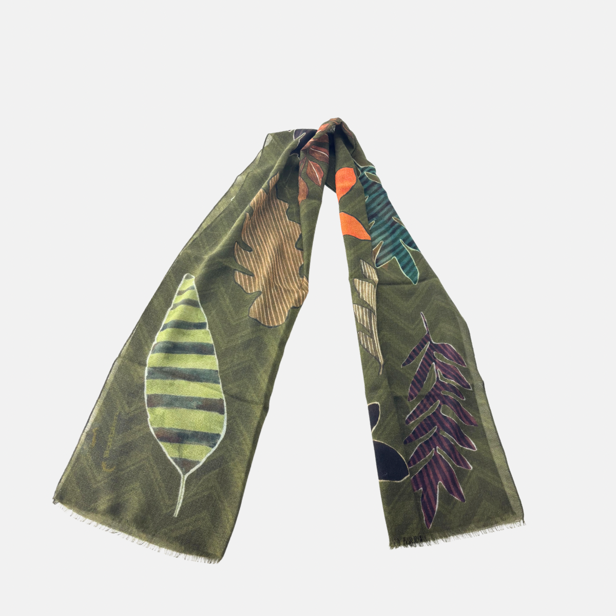 Barbieri Fall Leaves Wool Scarf - Big Bag NY