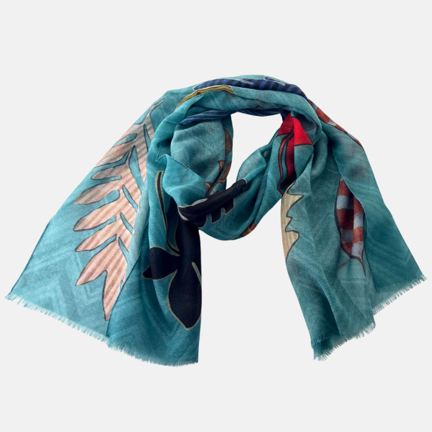 Barbieri Fall Leaves Wool Scarf - Big Bag NY