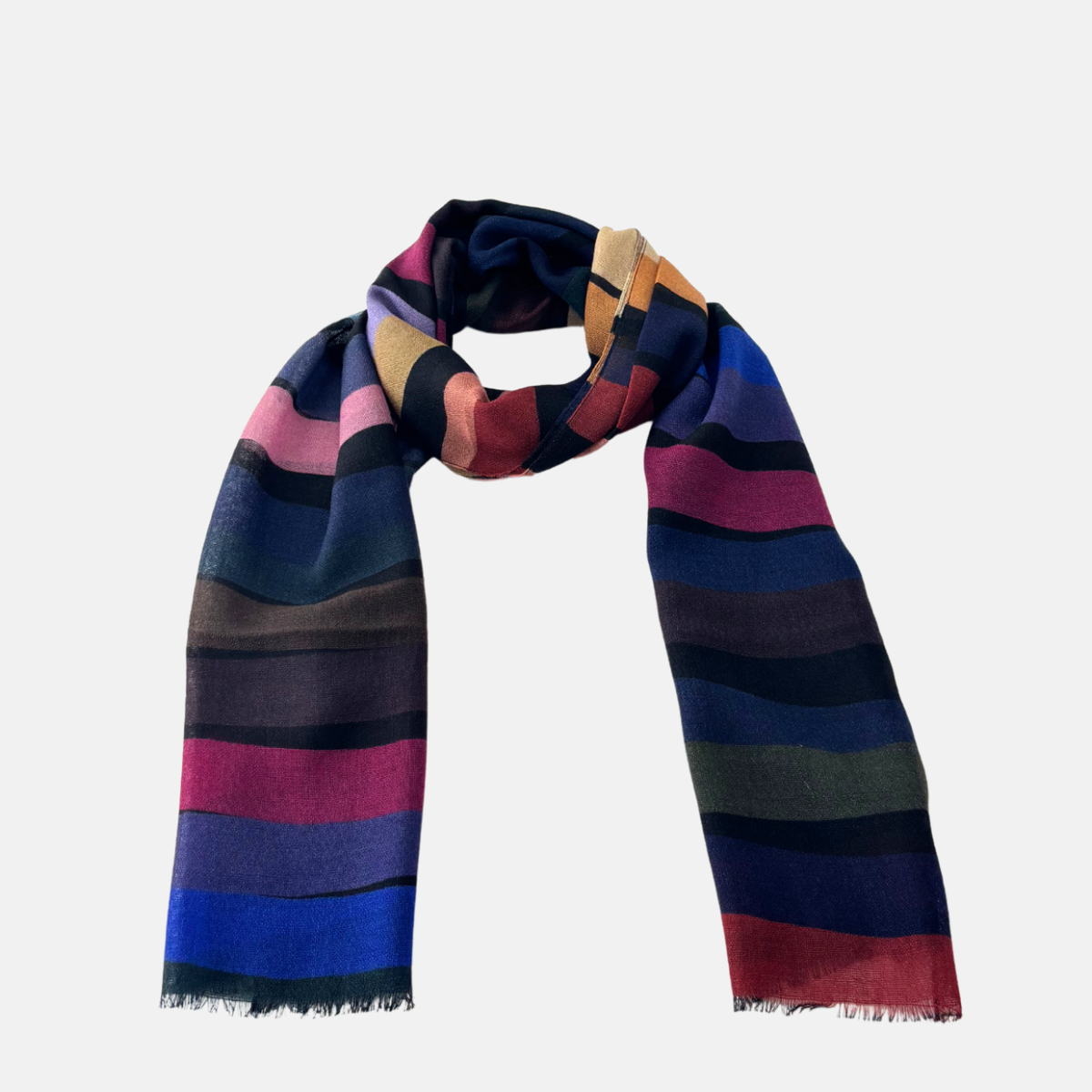 Barbieri Striped Wool Scarf - Big Bag NY