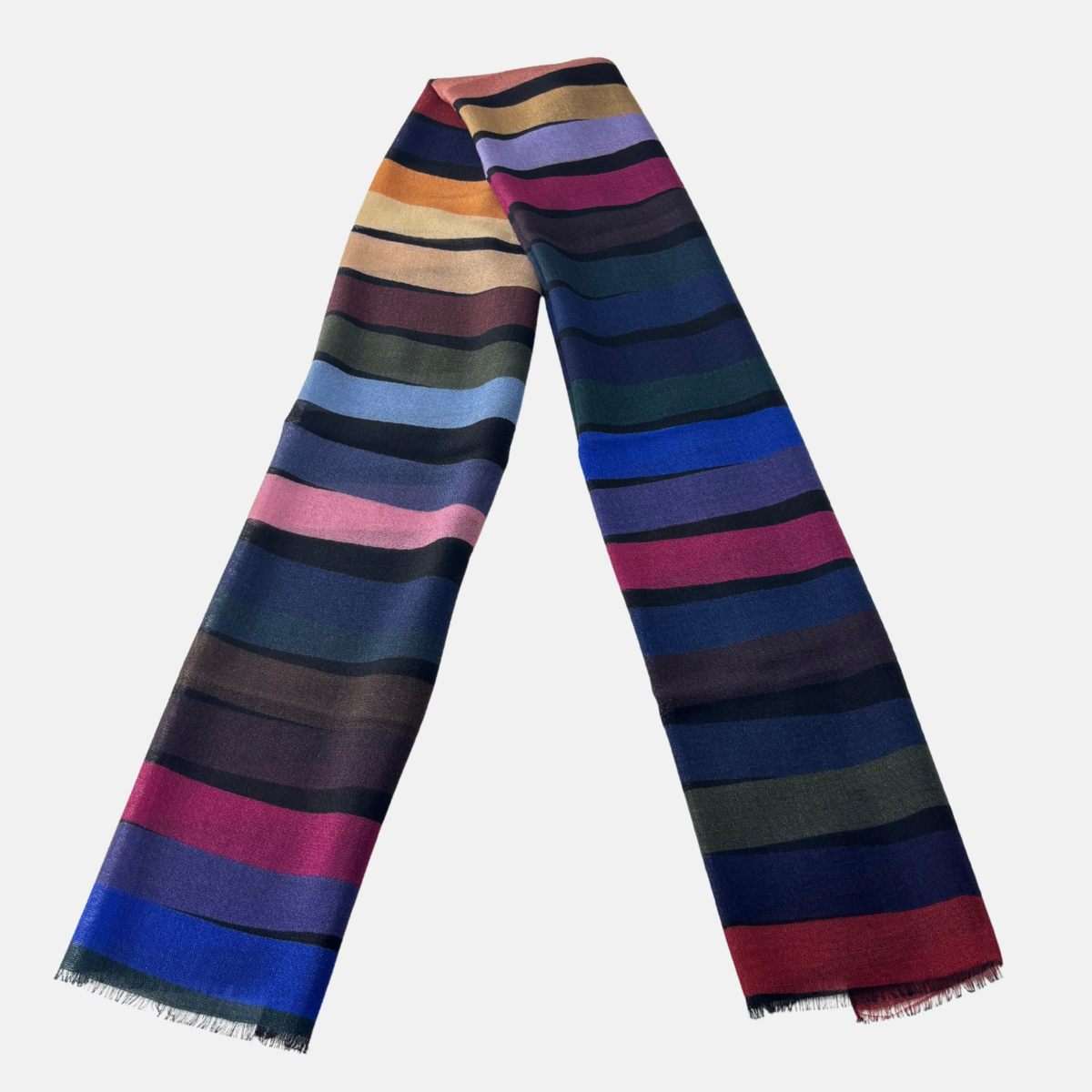 Barbieri Striped Wool Scarf - Big Bag NY