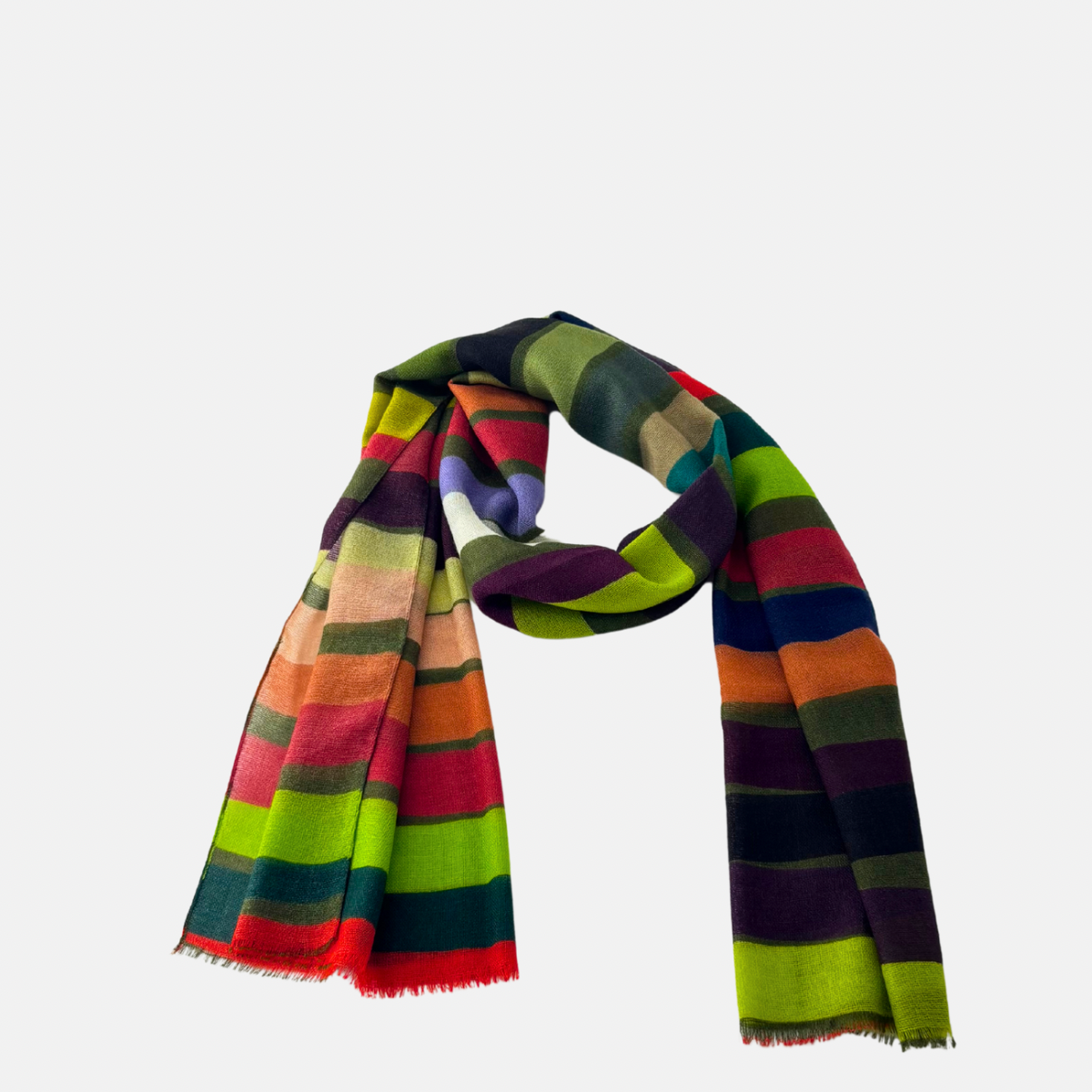 Barbieri Striped Wool Scarf - Big Bag NY