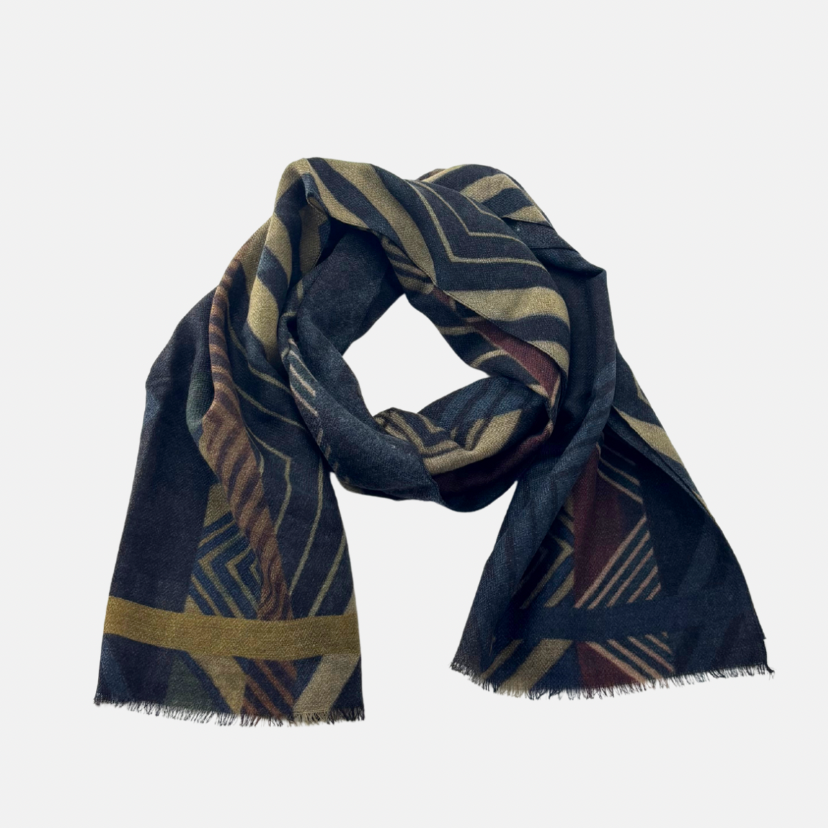 Barbieri Geometric Arrows Wool Scarf - Big Bag NY