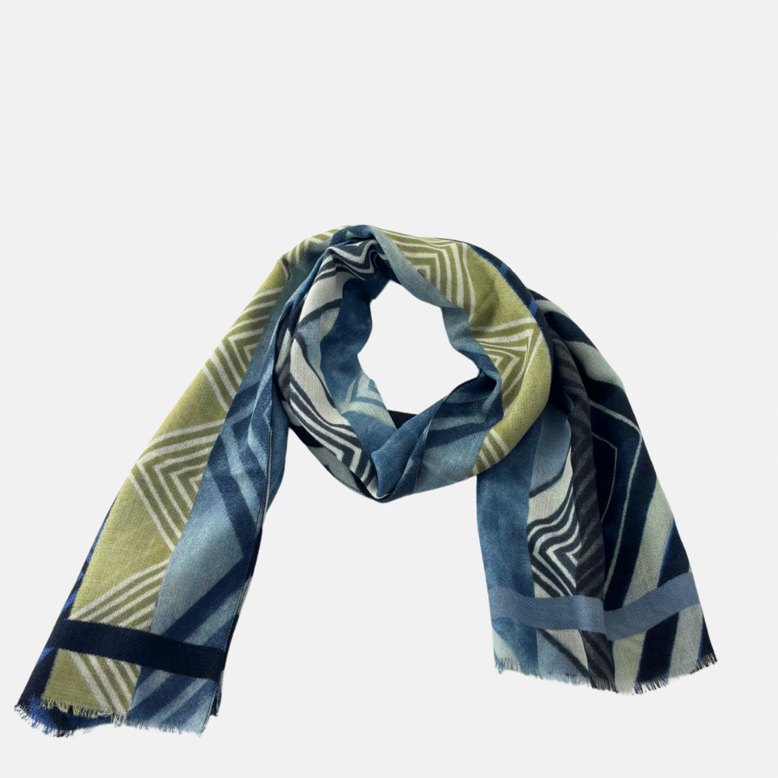 Barbieri Geometric Arrows Wool Scarf - Big Bag NY