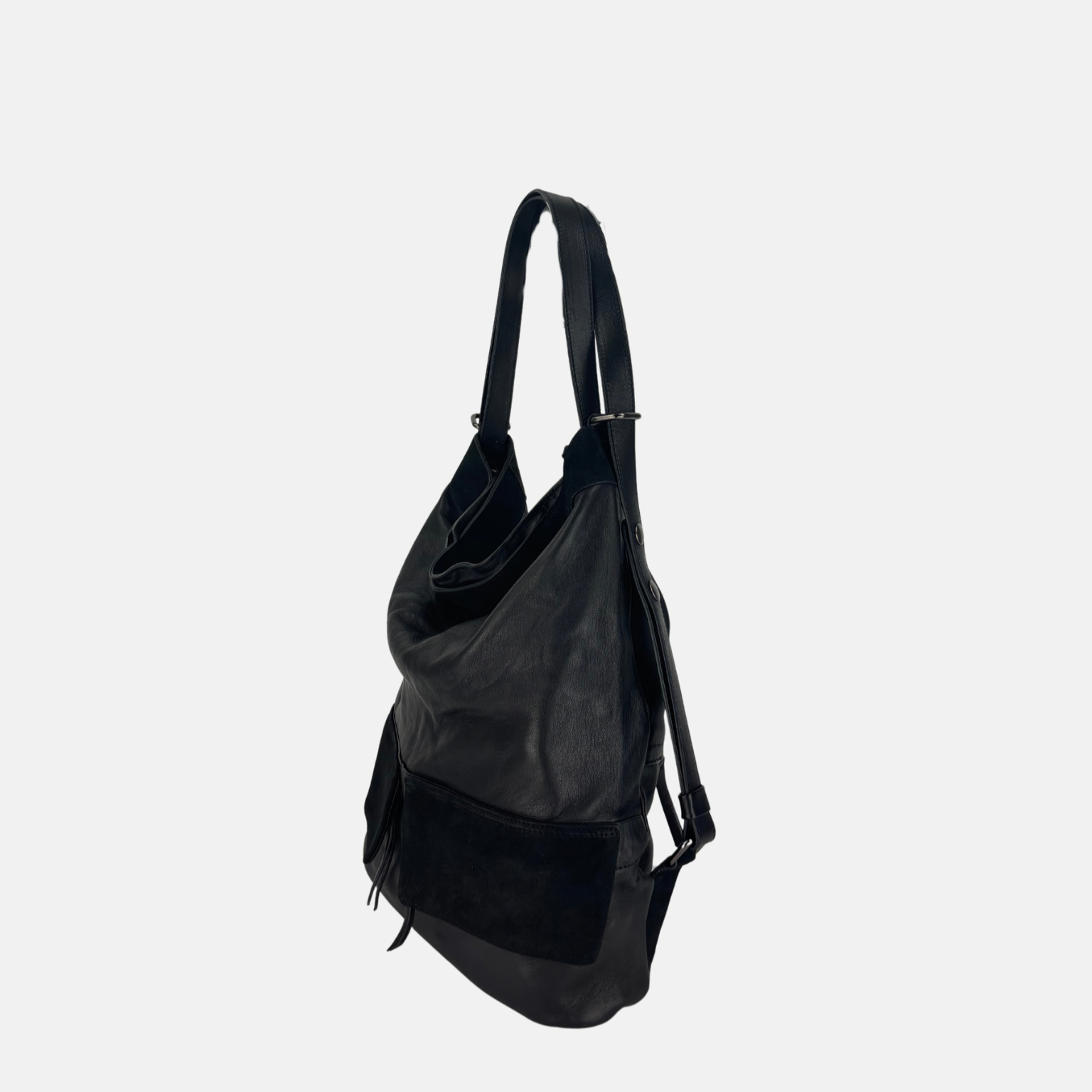 Reptile's House Toledo Lambskin and Leather Convertible Crossbody and Backpack - Big Bag NY