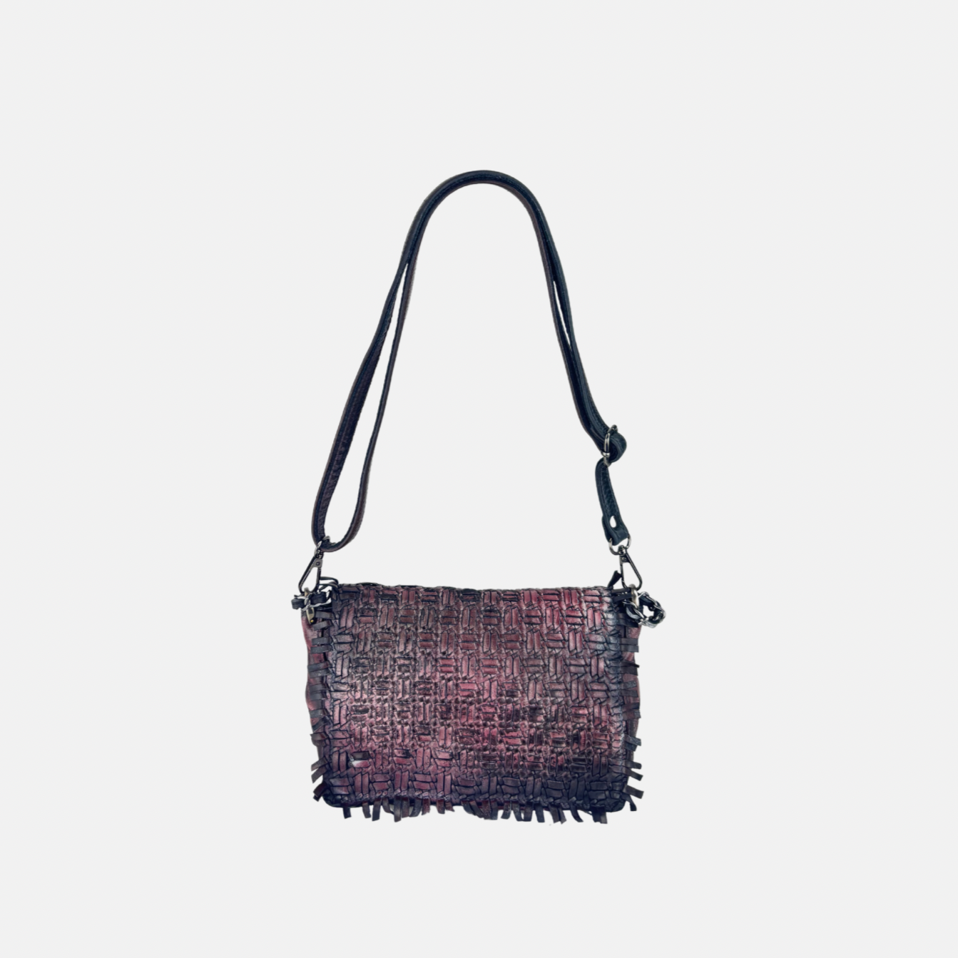 Trixie Woven Leather Crossbody - Big Bag NY