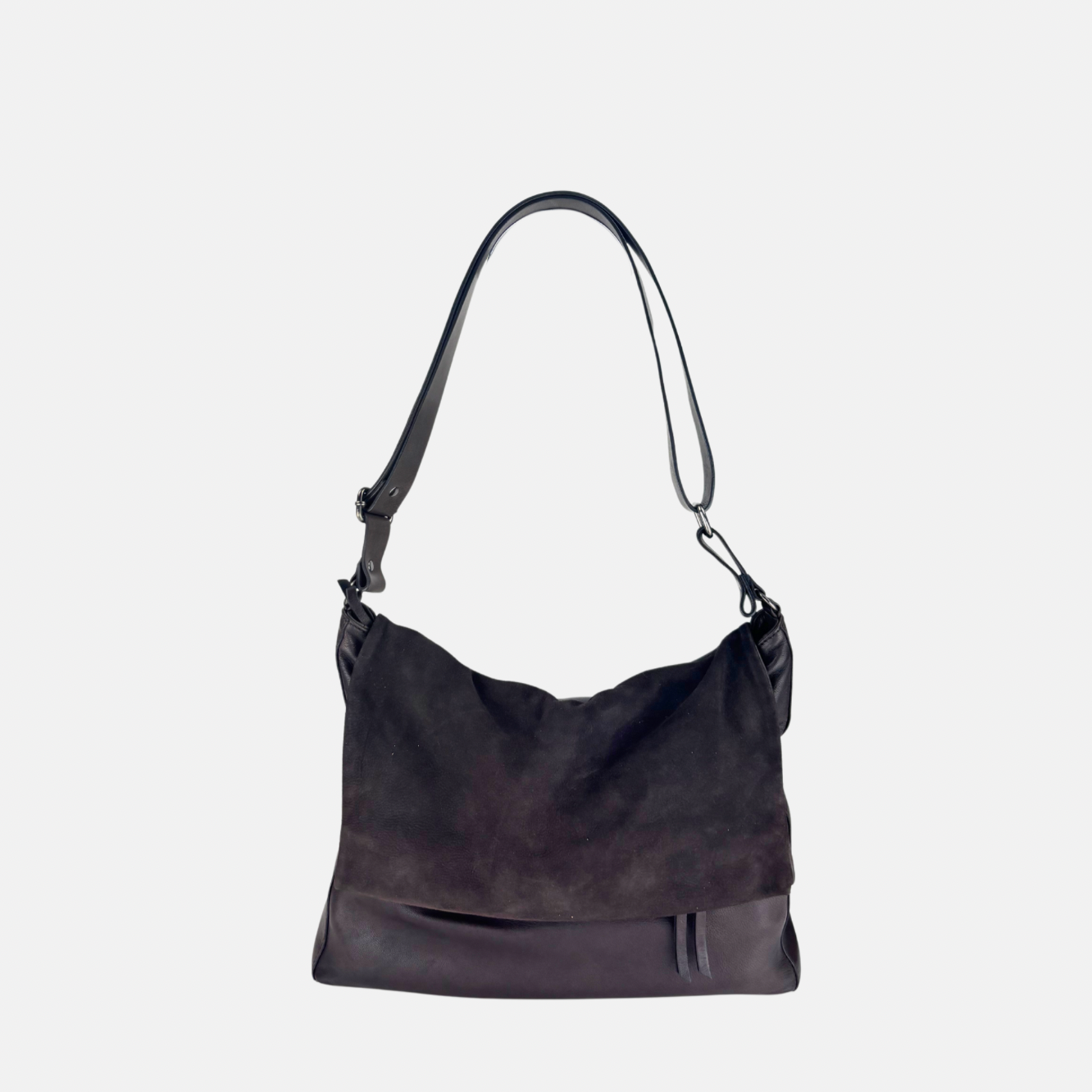 Reptile's House Toledo Lambskin and Leather Messenger Bag - Big Bag NY