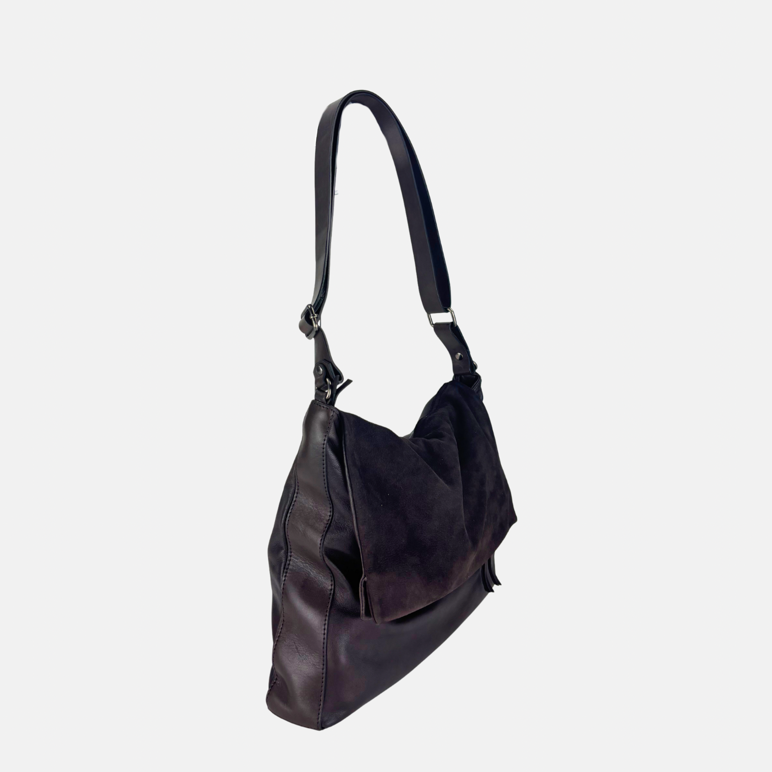 Reptile's House Toledo Lambskin and Leather Messenger Bag - Big Bag NY
