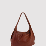 Rossi Pebbled Leather Hobo - Cognac - Big Bag NY