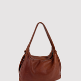Rossi Pebbled Leather Hobo - Cognac - Big Bag NY