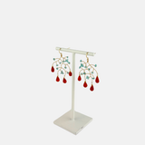 Small Apatite and Carnelian Branch Earrings