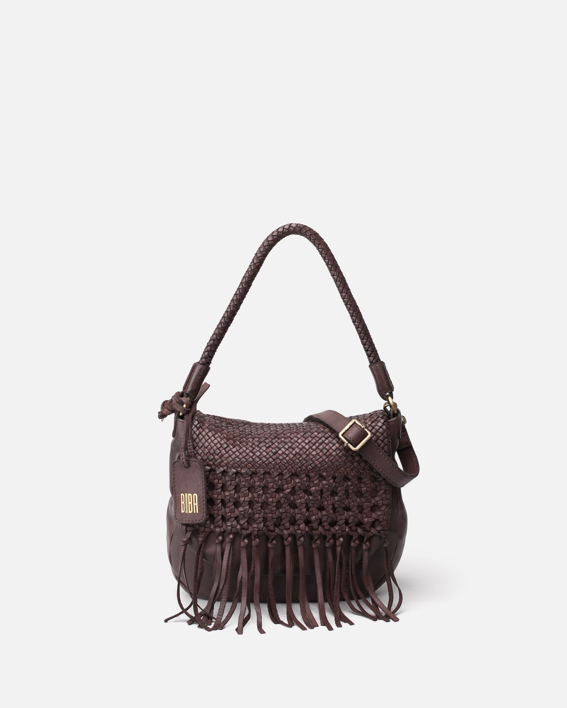 BIBA Varney Shoulder Bag in Dark Brown - Big Bag NY