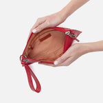 Hobo Vida Wristlet in Polished Leather Hibiscus - Big Bag NY