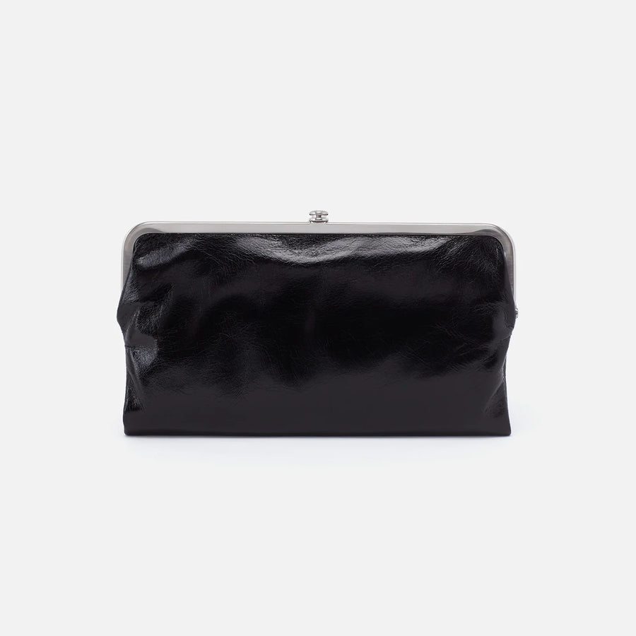 Hobo Lauren Clutch-Wallet in Polished Leather Black - Big Bag NY