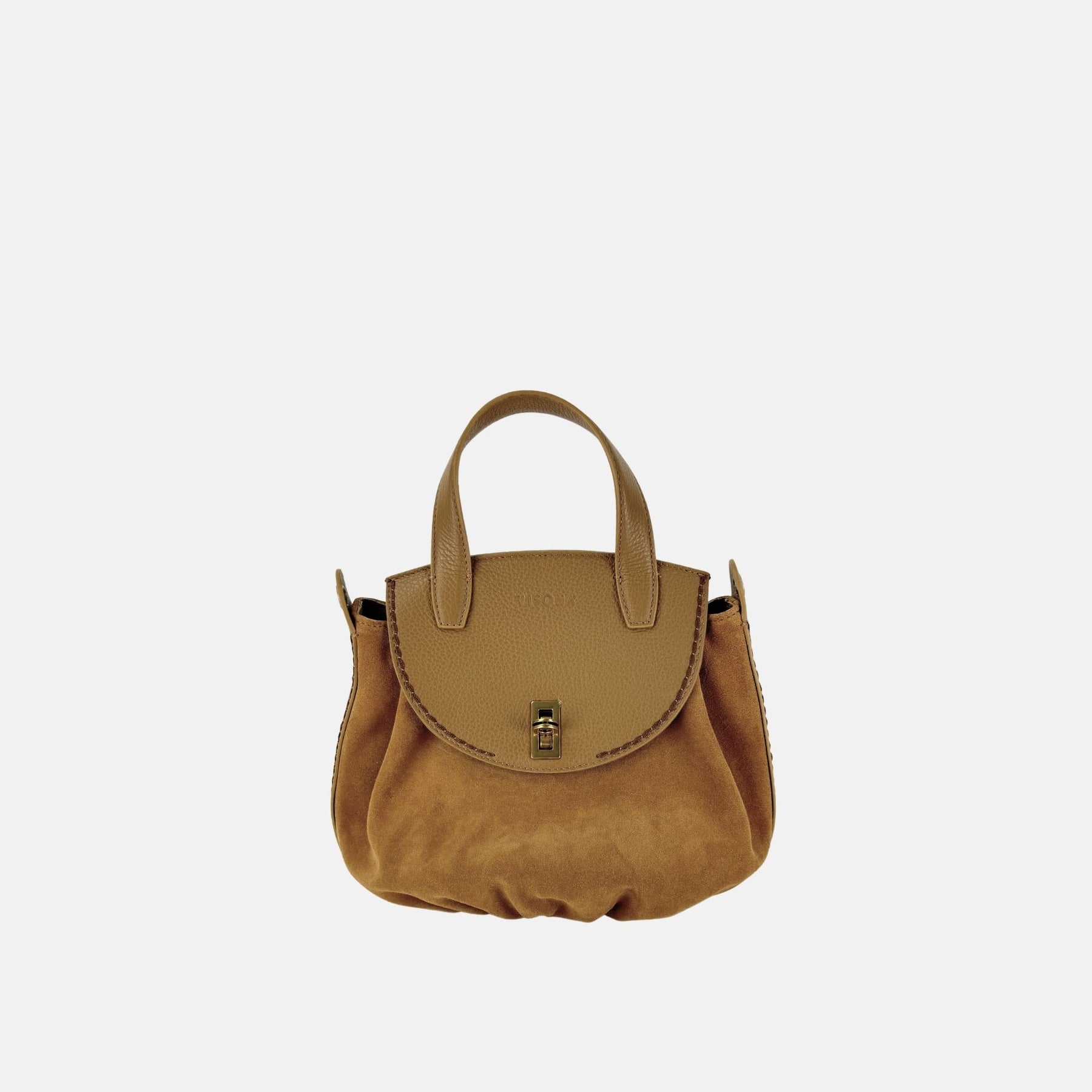 VISONA Small City Handbag in Caramel - Big Bag NY