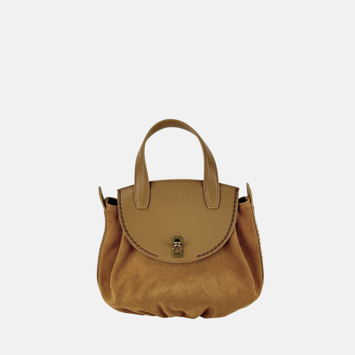 VISONA Small City Handbag in Caramel - Big Bag NY 