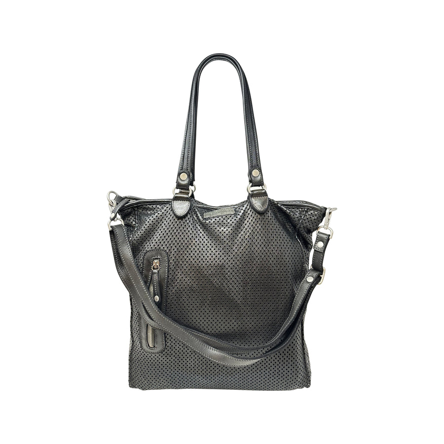 VLD  Mod. "Outdoor" Medium Treated Leather Tote