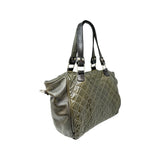 VLD Quilted Leather Tote Olive