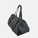 VLD AZAR Leather Duffel Bag in Dusty Grey - Big Bag NY