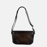VLD FLAPPING HARD Small Turnlock Bag in Dark Brown - Big Bag NY 