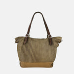 VLD PROMENADE Tote and Crossbody Bag in Biscuit Gold - Big Bag NY