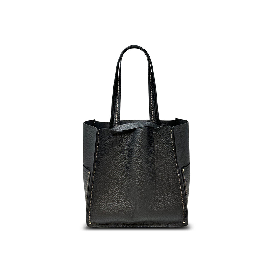 Vertical Leather Tote