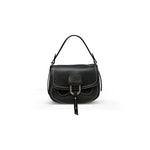 Plinio Visona Small Crossbody Saddlebag in Black - Big Bag NY