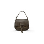 Plinio Visona Small Crossbody Saddlebag in Wenge - Big Bag NY