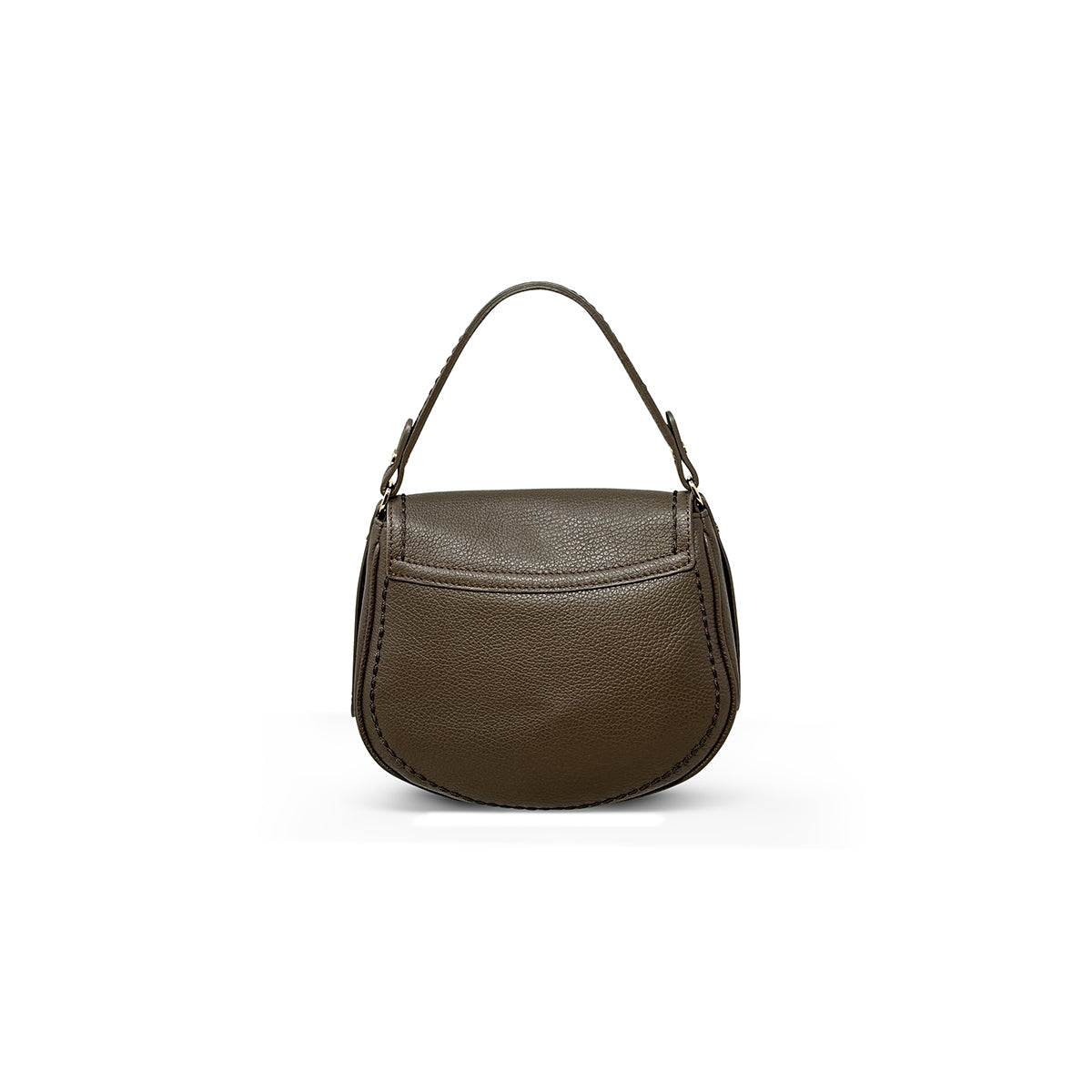 Plinio Visona Small Crossbody Saddlebag in Wenge - Big Bag NY