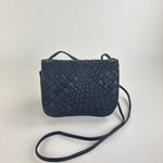 Visona Dream Woven Flap Crossbody Black - Big Bag NY