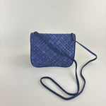 Visona Dream Woven Flap Crossbody Navy - Big Bag NY