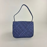 Visona Dream Woven Flap Crossbody Navy - Big Bag NY