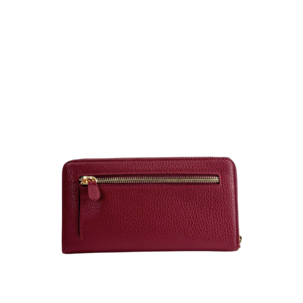 Visona Long Zip Around Wallet in Wine - Big Bag NY 