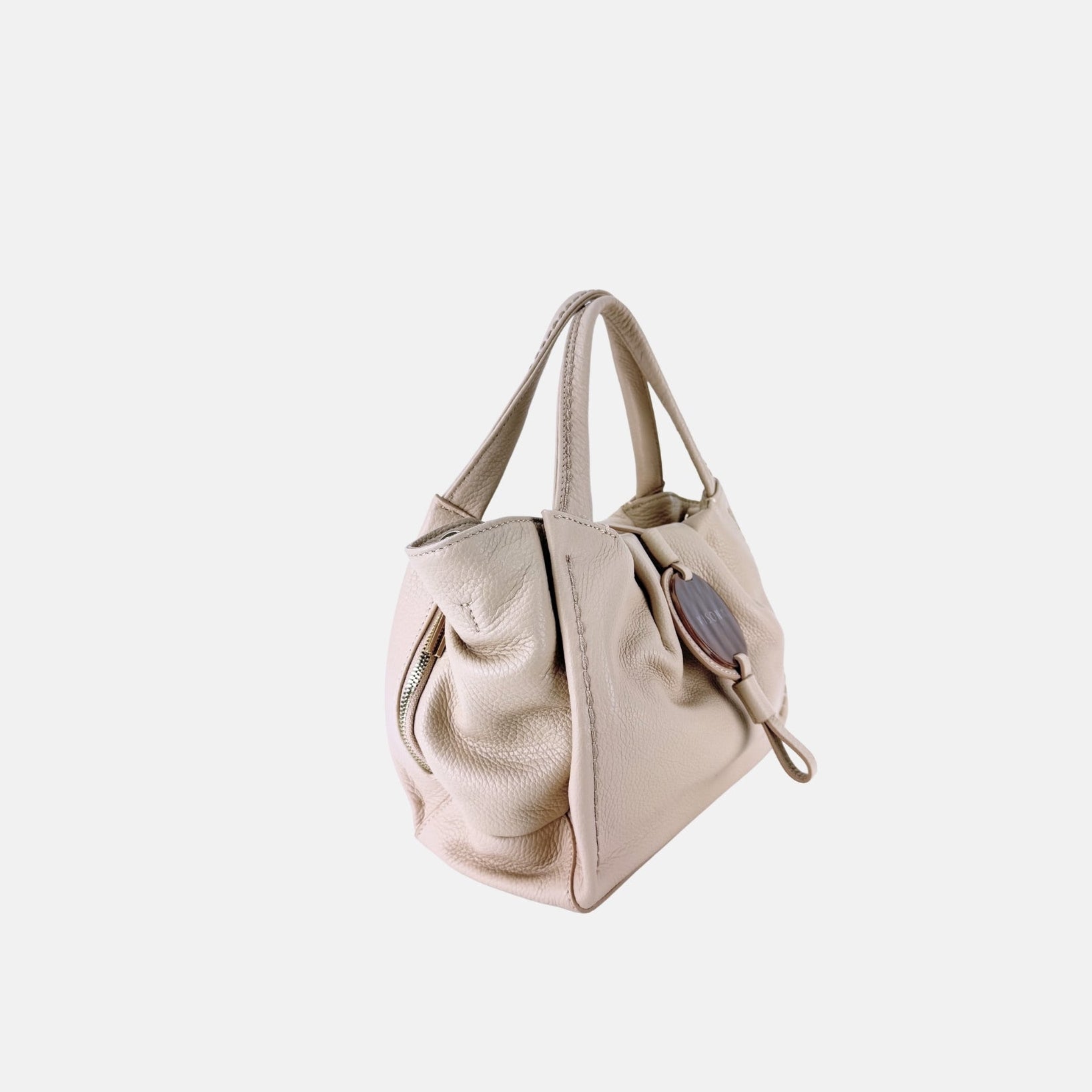 Plinio Visona Slouchy Shoulder Bag in Light Pink - Big Bag NY