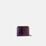 Visona Square Zip Around Wallet in Embossed Alligator Leather - Big Bag NY